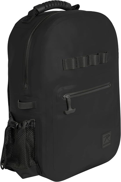 Rothco Waveguard Waterproof Backpack – Dry Storage Bag Hiking Boating Kayaking Canoeing Travel Beach Sack - Black