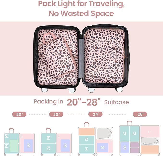 Cambond Compression Packing Cubes for Travel Women - Expandable Travel Bags Luggage Organizers Travel Essentials Compression Cubes for Travel Carry on Suitcases Organizer