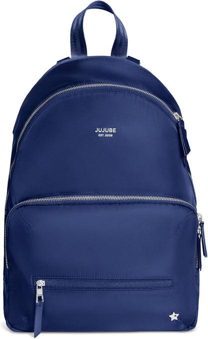 JuJuBe New Everyday Diaper Bag Backpack with Portable Changing Pad, Stroller Straps, Large Travel Backpack for Boy or Girl, Carrying Baby Bottles, Wipes, Diapers, Pacifiers, Navy