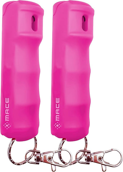 Mace Pepper Spray - Maximum Police Strength OC with UV Dye, Fast Flip Top, Ergonomic Finger Grip, Easy Carry Keychain, 12 Feet Range, 0.42 oz Compact Model, Self Defense Pepper Spray for Women & Men
