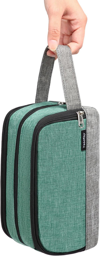Yeiotsy Men's Travel Toiletry Bag – Color Clash Dopp Kit with Mesh Pockets, Durable Shaving Organizer for Gym, Camping & Weekend Trips