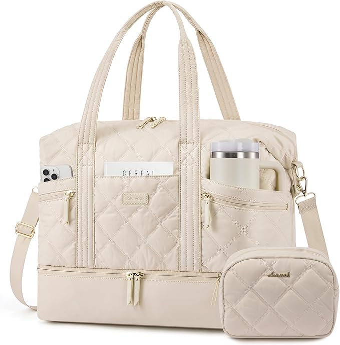 LOVEVOOK Extra Large Travel Duffle Bag, 56L Lightweight Weekender Bags for Women with Shoe Compartment, Personal Item Travel Bag Carry On Overnight Bags for Women, Hospital Bag for Labor and Delivery