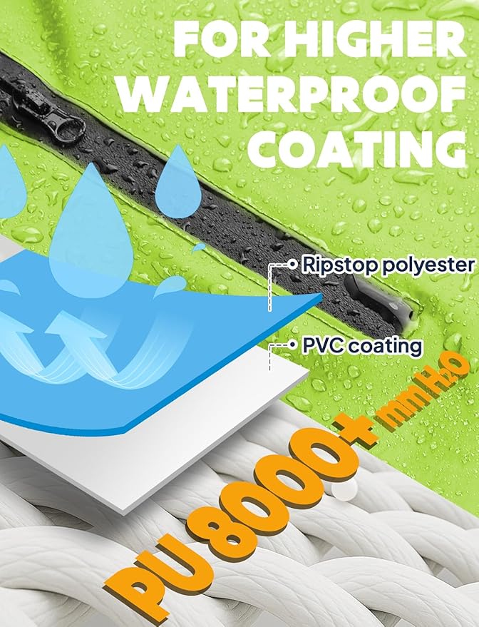 ANYOO Waterproof Rain Poncho Bike Bicycle Rain Capes Lightweight Compact Reusable for Adults