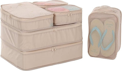 JJ POWER Travel Packing Cubes, Luggage Organizers with Shoe Bag