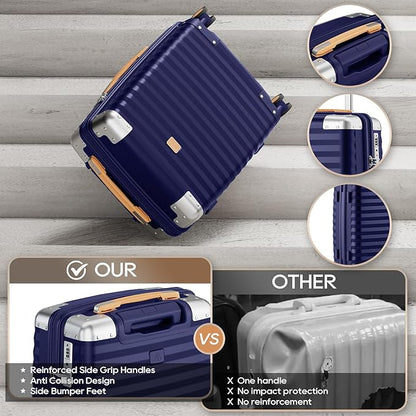 Joyway Carry On Luggage, 20 IN Suitcase Hardside Checked with TSA Lock (Blue, 20'')