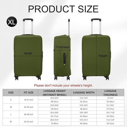 uxcell Travel Luggage Cover, Washable Suitcase Covers for Luggage Anti-scratch Suitcase Protector Elastic Baggage Protective, Fits 29-32 Inch Suit Case, Army Green
