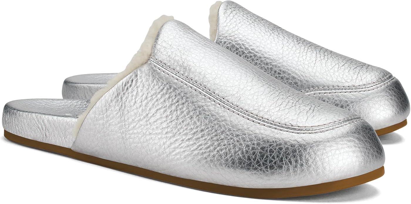 OLUKAI Konea Women’s Shearling Leather Slipper, Comfortable & Soft Mule, Versatile House Shoe for Lounge Wear & Everyday