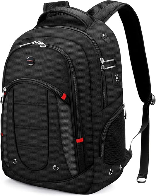 CROSSGEAR Travel Laptop Backpack, Large Computer Business Backpack Fits 17.3 Inch Laptop, Multi-pocket, Breathable Padded, Water Resistant Casual Daypacks for Men Women