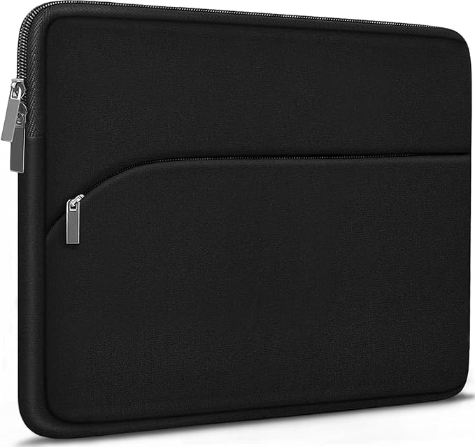 Laptop Sleeve Case 15.6 inch, Durable Portable Monitor Protective Cover with Front Pocket, Traveling Computer Carrying Bag Laptop Sleeve Compatible for HP, Dell, Asus, Lenovo, Black