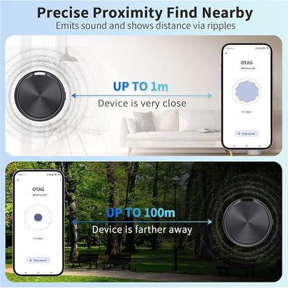 Tracker Tag for Android 4 Pack Luggage Tracker Tags Compatible with Google Find Hub App (Android Only) Bluetooth Tracker Key Finder and Item Locator for Wallets, Backpack, Suitcases-Black