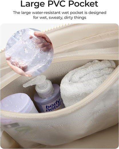 BAGSMART Gym Bag for Women, Duffle Bag for Travel with Wet Pocket, Lightweight Carry on Weekender Duffel, Water Resistant