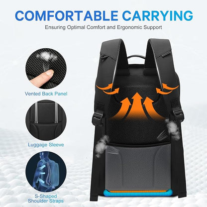 BANGE 15.6 Inch Laptop Backpack for Men and Women, Business Travel Backpack, Waterproof Lightweight Computer Bag for College, Office, Commuter & Outdoor Sports