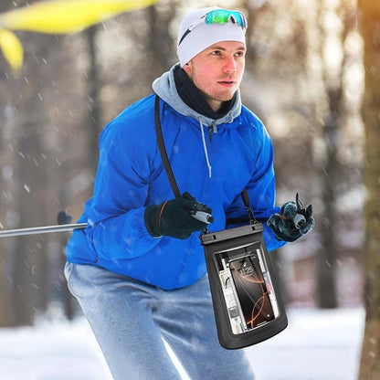 Large Floating Waterproof Phone Pouch, Cell Phone Dry Bag for iPhone 14/13/12/11 Pro Max, Galaxy S22/S21 All Phones, Universal Float Water Proof Bag for Beach Water Park【Oversize】