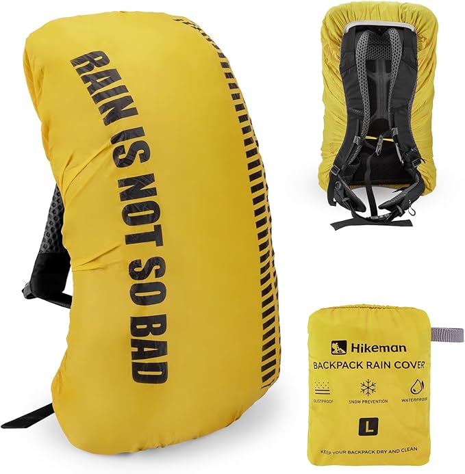 HIKEMAN Waterproof Backpack Rain Cover-Bag Rain Cover(20-30L), Upgraded Anti-Slip Buckle Straps with Rubber Band, Ultralight Compact Portable for Hiking,Camping,Cycling,Travel
