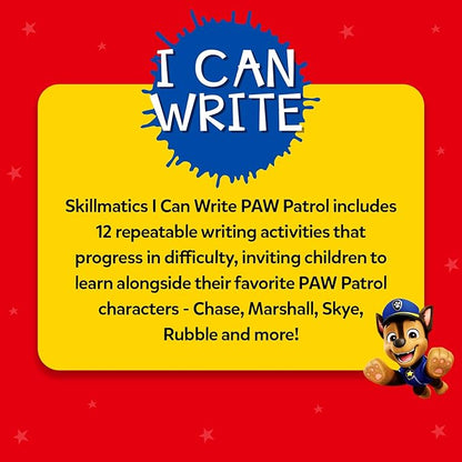 Skillmatics I Can Write PAW Patrol - Reusable Preschool Learning Activities, Educational Toy and Game, Back to School Supplies, Gifts for Students, Kids, Toddlers Ages 3, 4, 5, 6