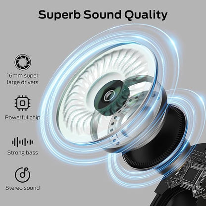 Monster Open Free AC100 Open Ear Bluetooth 5.3 Headphones, Wireless Earbuds with Earhooks, Immersive Stereo Sound by 16mm Large Driver, Clear Calls, 30H Playtime, for Workout