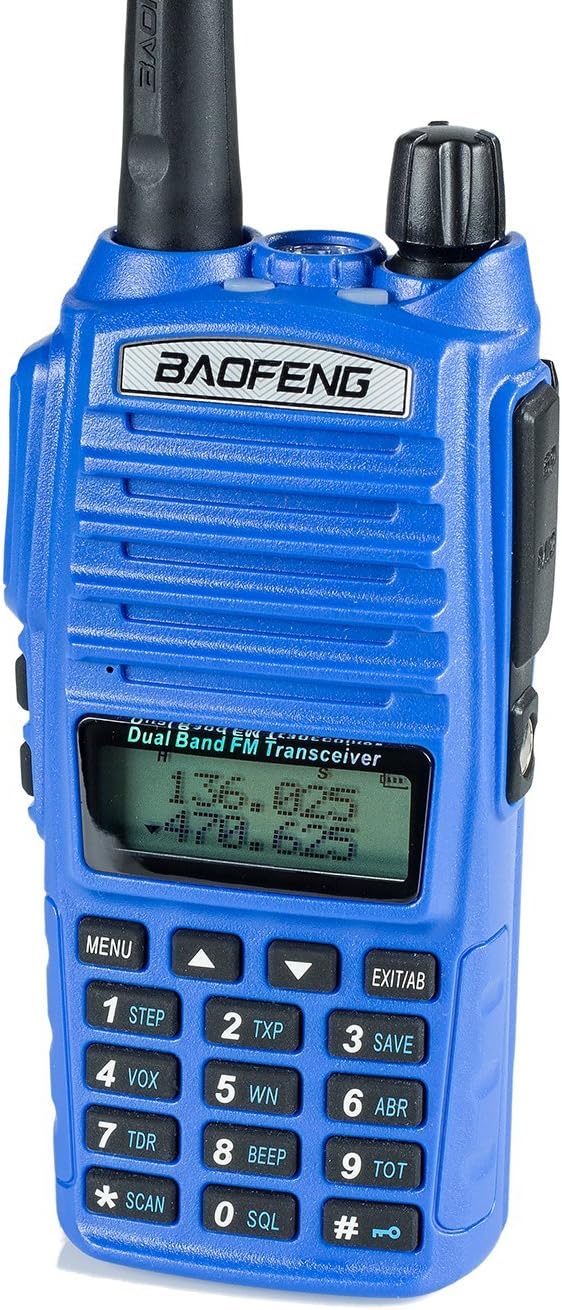 BaoFeng UV-82HP (Blue) High Power Dual Band Radio: 136-174mhz (VHF) 400-520mhz (UHF) Amateur (Ham) Portable Two-Way