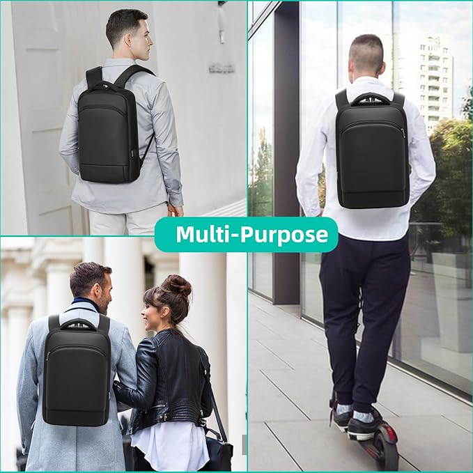 Slim Laptop Backpack for Men 15.6 inch Mens Computer Backapcks Small Travel Backpack Lightweight Waterproof Anti Theft Business Carry on Bag with USB Charging Port for Work Office College