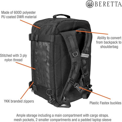Beretta 49L Field Patrol High-Performance Easy-Access DWR Bag, Black, One Size