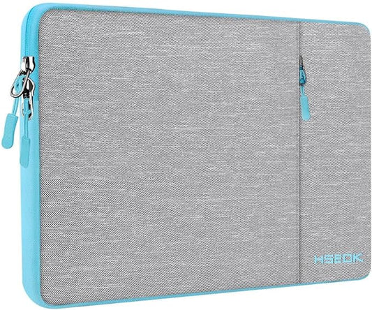 Slim Laptop Case 13.3 14 inch Sleeve, Rainproof & Shockproof Carrying Case for Notebooks Compatible with MacBook Pro 14" and All Models 13.3" MacBook Air/Pro, Most Popular 13"-14" PC,Gray-Blue