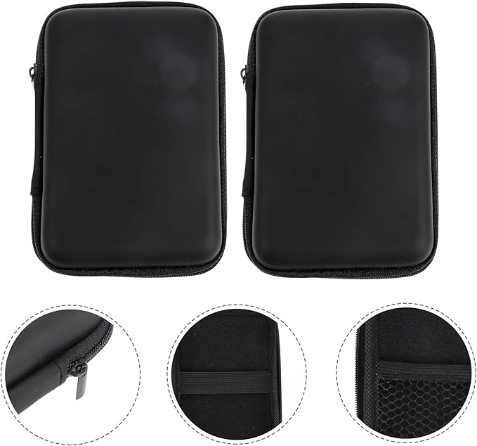 2pcs Travel Gadget Bag Compact Shockproof Electronic Accessories Organizer Pouch for Cable Charger Power Bank Earphones Storage