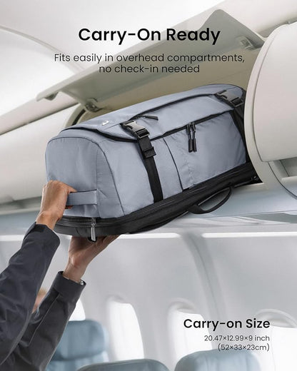 tomtoc Travel Backpack 40L, TSA Friendly Flight Approved Carry-on Luggage Hand Water-resistant Lightweight Business Rucksack, Durable Large Weekender Bag Daypack Fits 17.3 Inch Laptop