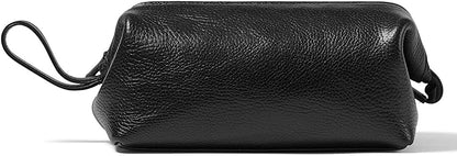 Leatherology Premium Ebony Framed Toiletry Bag - Wide-mouth zippered opening, interior and exterior zippered compartments, compact and functional