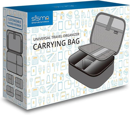 sisma Travel Electronics Organizer Tech Accessories Case Small Carrying Bag for Charging Cables Phone Chargers USB Plugs Power Cords Earbuds Adapter - Special Edition