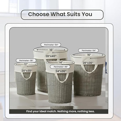 LFH Home Cotton Canvas Large Laundry Bag with Handle, Heavy Duty Drawstring Closure Washable Laundry Bags, School Travel, Home, Hotel, College Dorm, Organizer Sack, Toy Clothes 28x40 (Pack of 6)-White