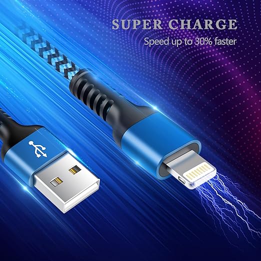 iPhone Charger [5Pack/6ft], Long Braided Lightning Cables, Fast Charging Power Adapter Cargador Cords for iPhone 14/13/12 Pro Max/12Pro/11 Pro Max/SE/XS/XR/8/7/6S Plus, iPad mini Air Pod Color Wire