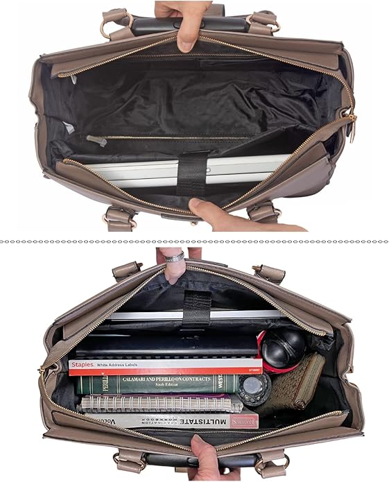 JKM & Company Rolling Laptop Bag for Women | Designer Wheeled Briefcase | Fits 13-17" Laptops | Office Travel Computer Case