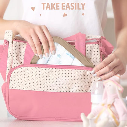 5PCS Clear Toiletry Bag,TSA Approved Travel Makeup Pouch with Zipper for Cosmetics and Toiletries，Diaper Bag Organizer Pouch Set，Women's Purse Organizer and Clear Car Bag