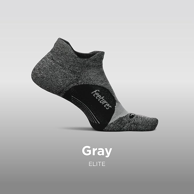 Feetures Elite Light Cushion No Show Tab Athletic Ankle Socks - Sport Sock with Targeted Compression