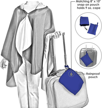 RainCaper Kandinsky Circles Womens Rain Cape Poncho with Hood Reversible