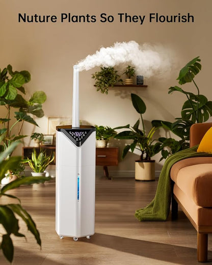 5Gal Smart Humidifier Large Room up to 2800ft², 1000mL/h, APP & Remote Control, 180° Auto Rotating Nozzle, 24H Timer, 60H Supersized Cool Mist Humidifiers for Whole House Home Bedroom Office Plants