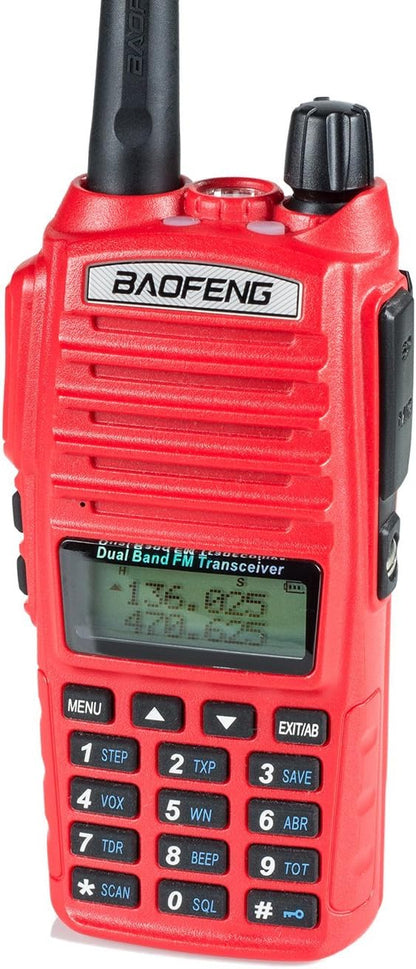 BaoFeng UV-82HP (RED) High Power Dual Band Radio: 136-174mhz (VHF) 400-520mhz (UHF) Amateur (Ham) Portable Two-Way