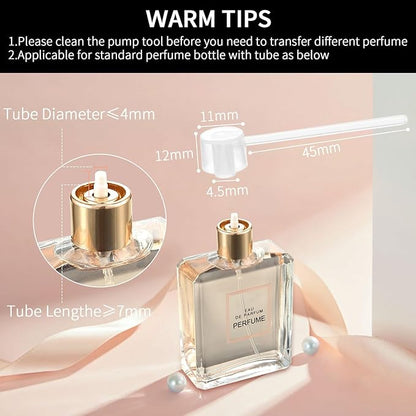 Zonon 56 Pieces Refillable Perfume Atomizer Mini Refillable Spray Perfume Bottle Portable with 56 Pieces Refill Pump Dispenser Pump Transfer Tool for Outgoing(Black,5ml)