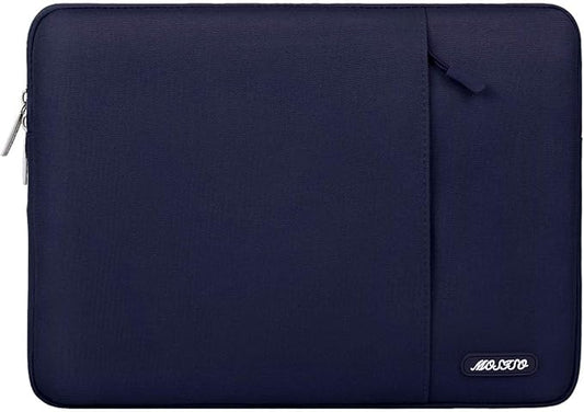 MOSISO Laptop Case 15 inch, 15 inch Laptop Sleeve Compatible with MacBook Air 15 M4 A3241 M3 A3114 M2 A2941 2025 2024 2023,Dell XPS 15,Polyester Vertical Computer Sleeve Bag with Pocket, Navy Blue