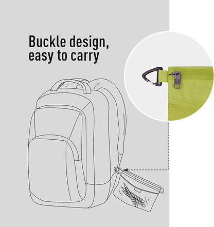 pack all Water-resistant Material Zipper Pouch, Mesh Zipper Bags for Storage, Travel, Office (Green, Medium)