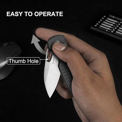 Kizer Parakeet EDC Pocket Knife, 2.46" Nitro-V Blade Folding Knife with Aluminum Handle, Thumb Hole Opener Small EDC Knives for Men Women Camping Hunting V2706A4