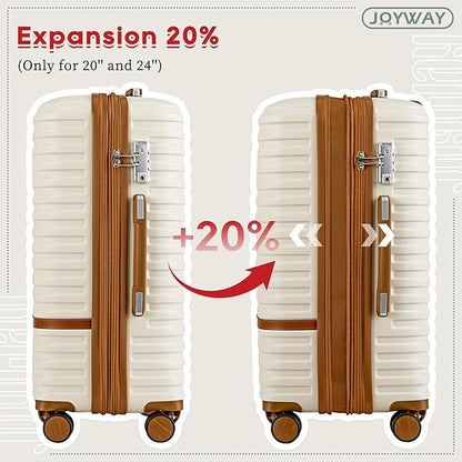 Joyway Expandable Luggage Sets 5 Piece, Lightweight Hard Shell Travel Suitcase Set with Spinner Wheels and TSA Lock