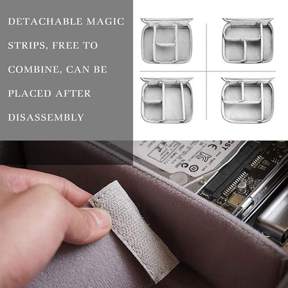 OrgaWise Electronics Organizer, Electronic Accessories Bag Travel Cable Organizer Three-Layer for iPad Mini, Kindle, Hard Drives, Cables, Chargers