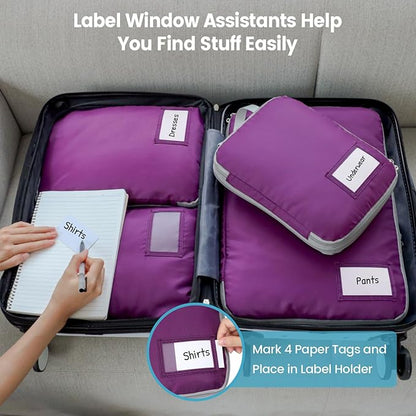 Cambond Compression Packing Cubes for Travel Women - Expandable Travel Bags Luggage Organizers Travel Essentials Compression Cubes for Travel Carry on Suitcases Organizer