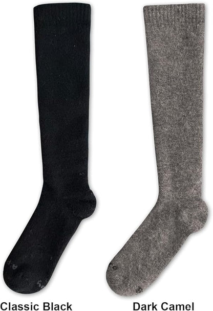 Alpaca Wool Heavyweight 15-25 mmHg Knee High Compression Support Socks Thick Winter Thermal Warm Soft Travel Flying