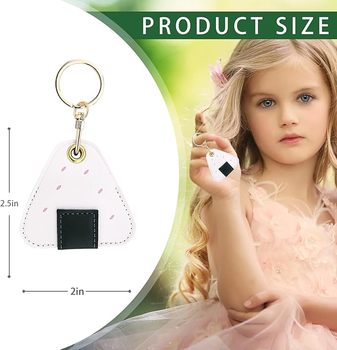 Leather Keychain Case Holder Compatible with Apple AirTag, GPS Airtag Keychain Finder Tracker with Key Ring, Anti-Scratch Protective Air Tag Cover