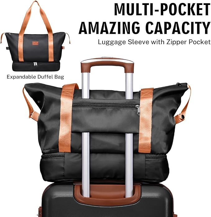 Krute Carry On Luggage Sets 3 Pieces Suitcase Set Hard Shell PC+ABS Airline Approved Suitcases with Spinner Wheels TSA Approved 20 Inch Luggage (BlackBrown)