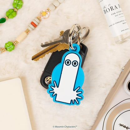 iFace Moomin Character Figure Case [Compatible with Apple AirTag] – Silicone Protective Keychain Cover [Carabiner Clip Included] – Hattifattener