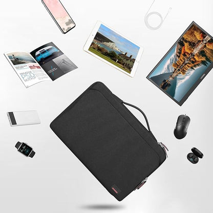 18.5 Inch Portable Monitor Case, 18.5 inch Laptop Protective Carrying Cover with PU Handle, Large Accessory Pocket and Water Resistant for Travel Monitor Bag Display Screen Sleeve, Black