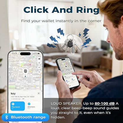 Air Tracker Tag, Bluetooth Tracker & Key Finder for Luggage, Wallet, Backpack, Works with Apple Find My (iOS Only) 1 Pack Item Smart Locator