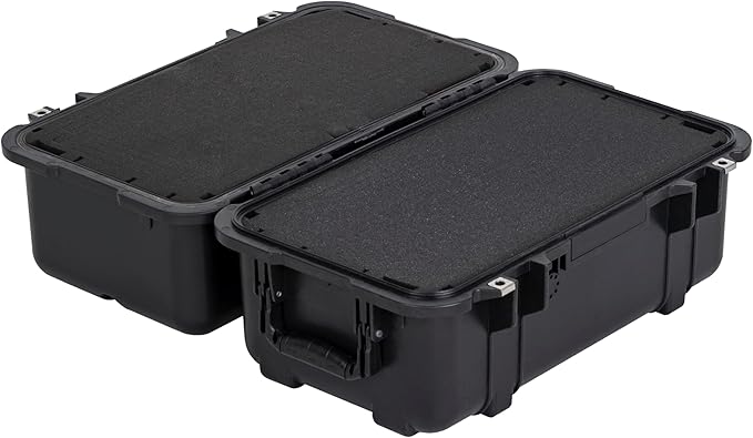 MEIJIA All Weather Waterproof Hard Camera Case,Hard Case,With Customized Fit Foam Included, Elegant Black,Fit for Drones,camera,lens (20.87"x12.72"x12.76")